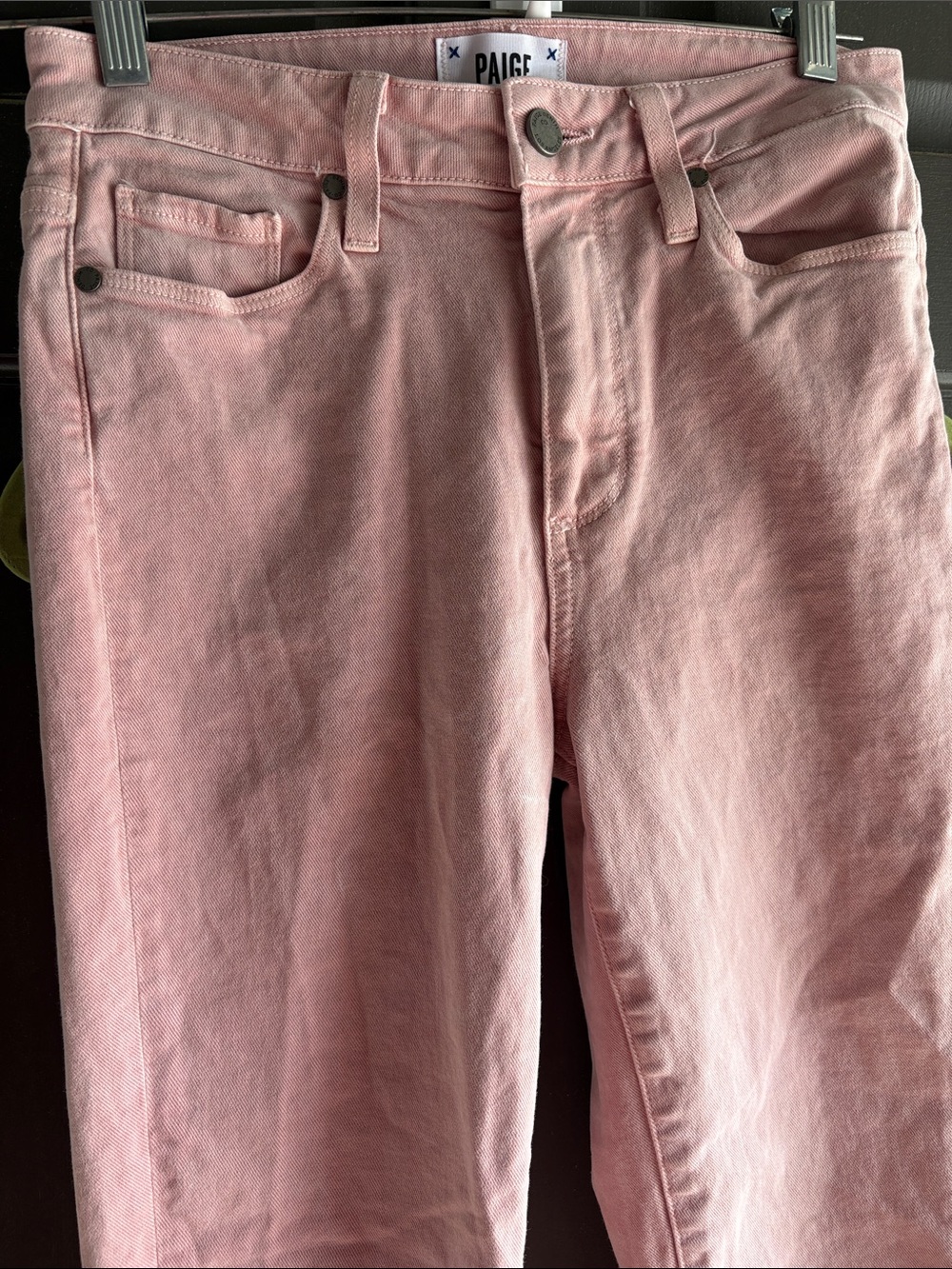 PAIGE Dusty Pink Cropped High-Rise Slim Jeans - Picture 3 of 8